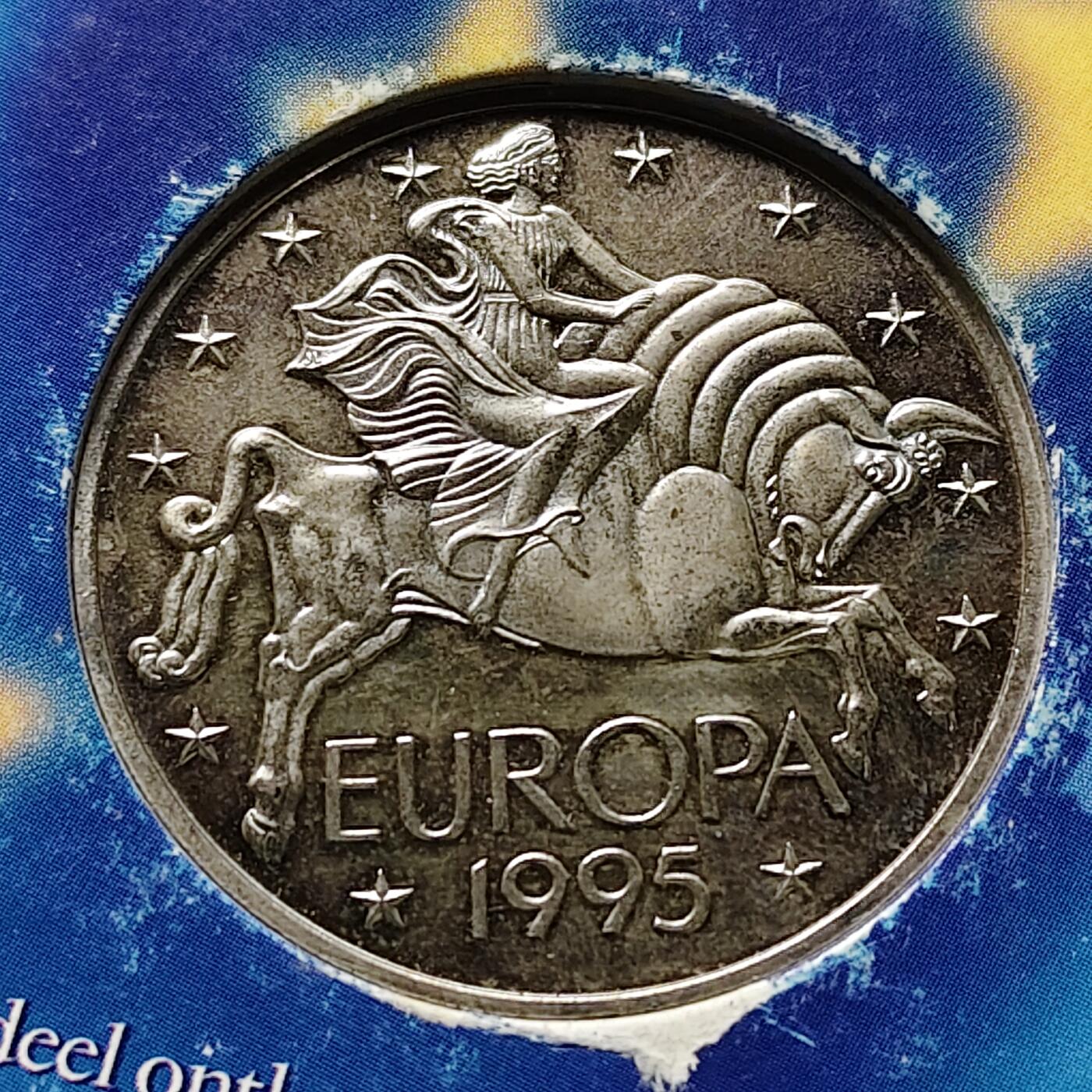 【全场包邮】纯粹捡漏拍504场-更新中 比利时1995年1埃居欧洲共同货币诞生官方卡装纪念币