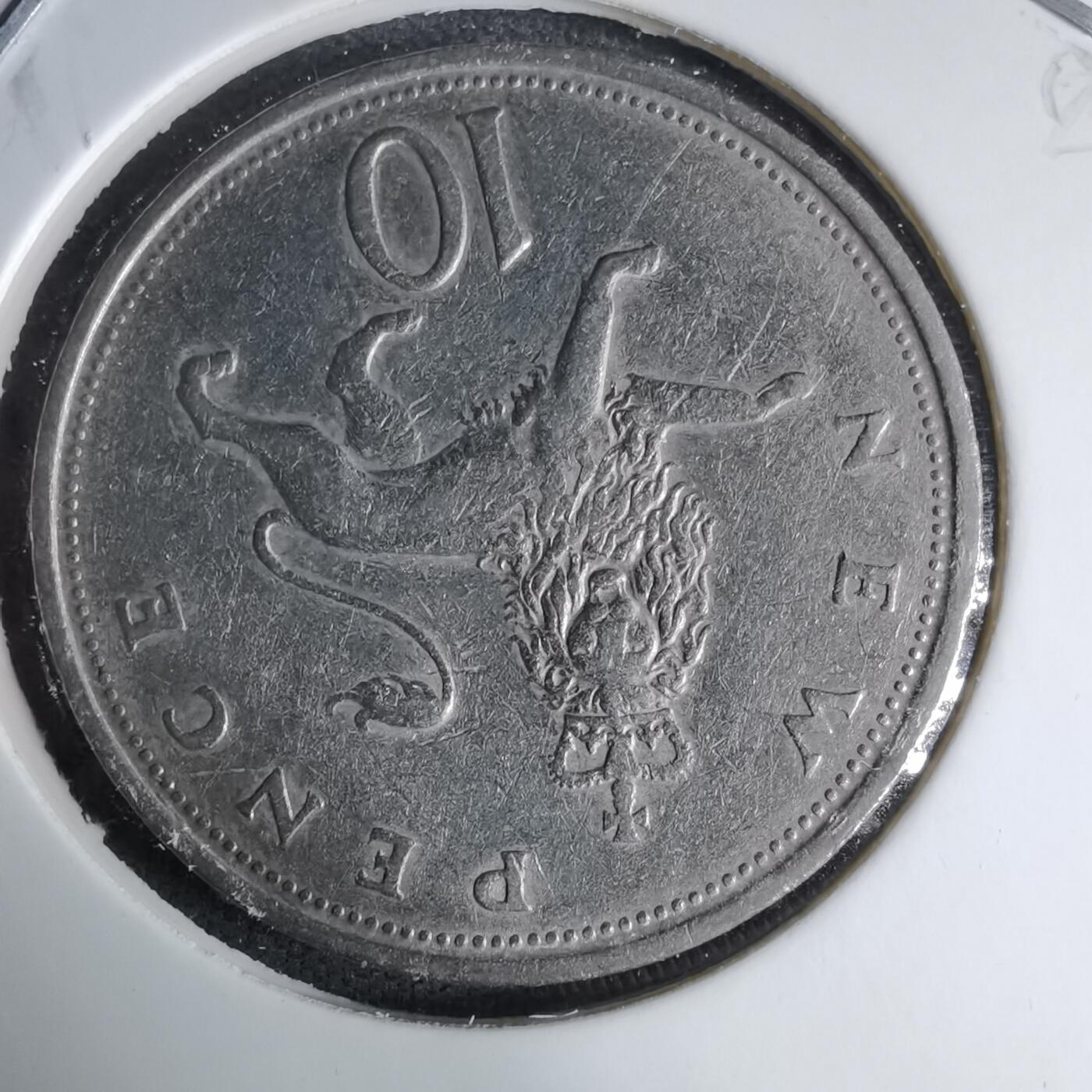 沼泽如烟--第997场 英国1969年10便士