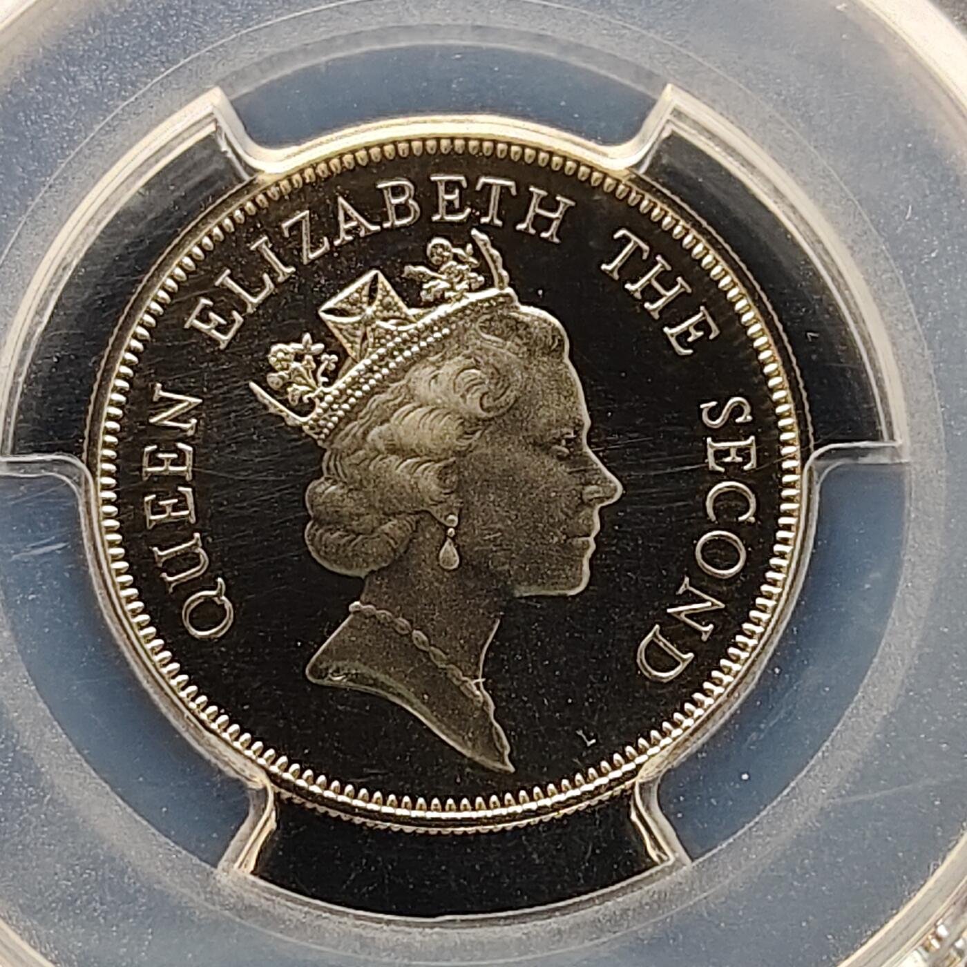 【全场包邮】纯粹捡漏拍505场 【收藏级】香港1988年1元精制币-PCGS PR69 DCAM