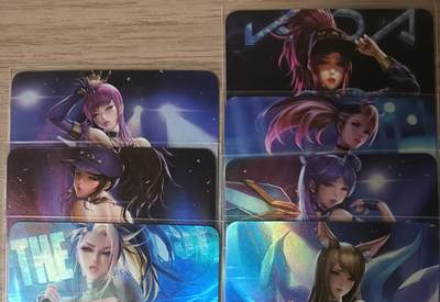 花开卡拍第61期（3月7号周六截拍，品控勿拍!!!拍品不寄存，运费5元（新疆需补运费差价或顺丰到付），自制卡难免瑕疵，可能存在轻微撞角爆边等出厂瑕疵，品控介意勿拍！） - 宁缺卡牌 艺术卡 积分兑换KDA女团7张