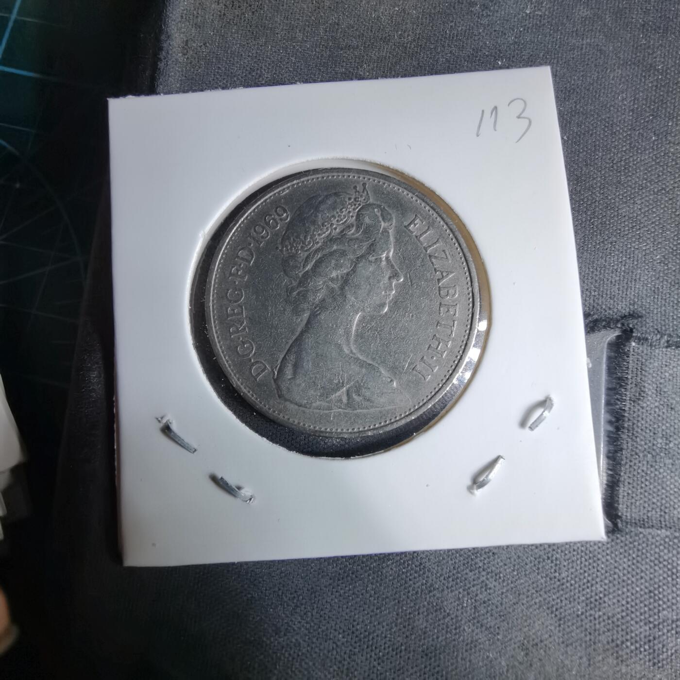 沼泽如烟--第997场 英国1969年10便士