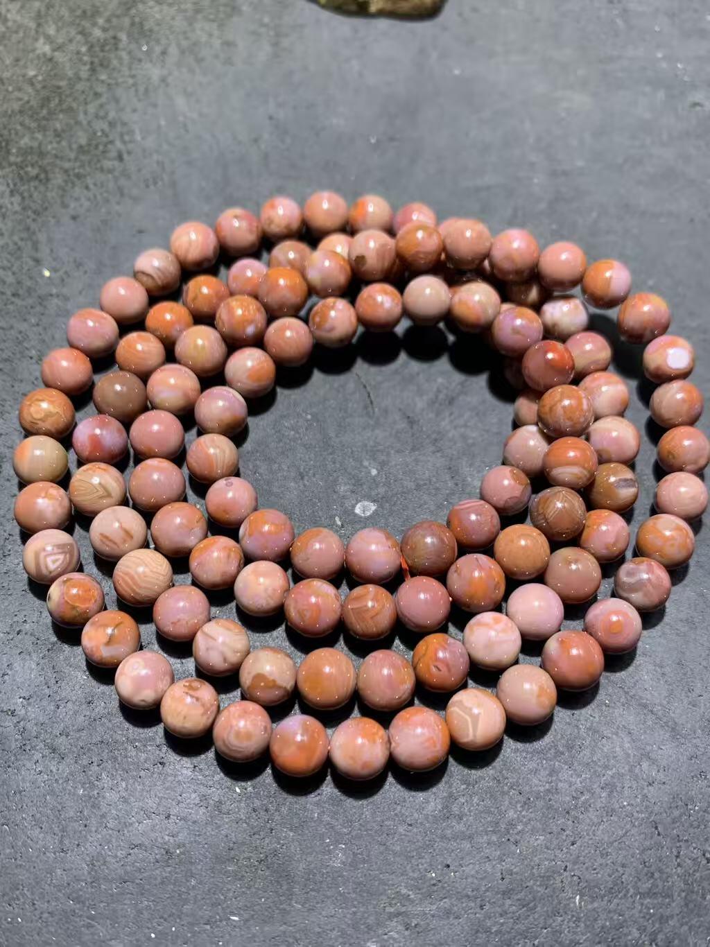 精美川料南红玛瑙紫罗兰108手串一条，