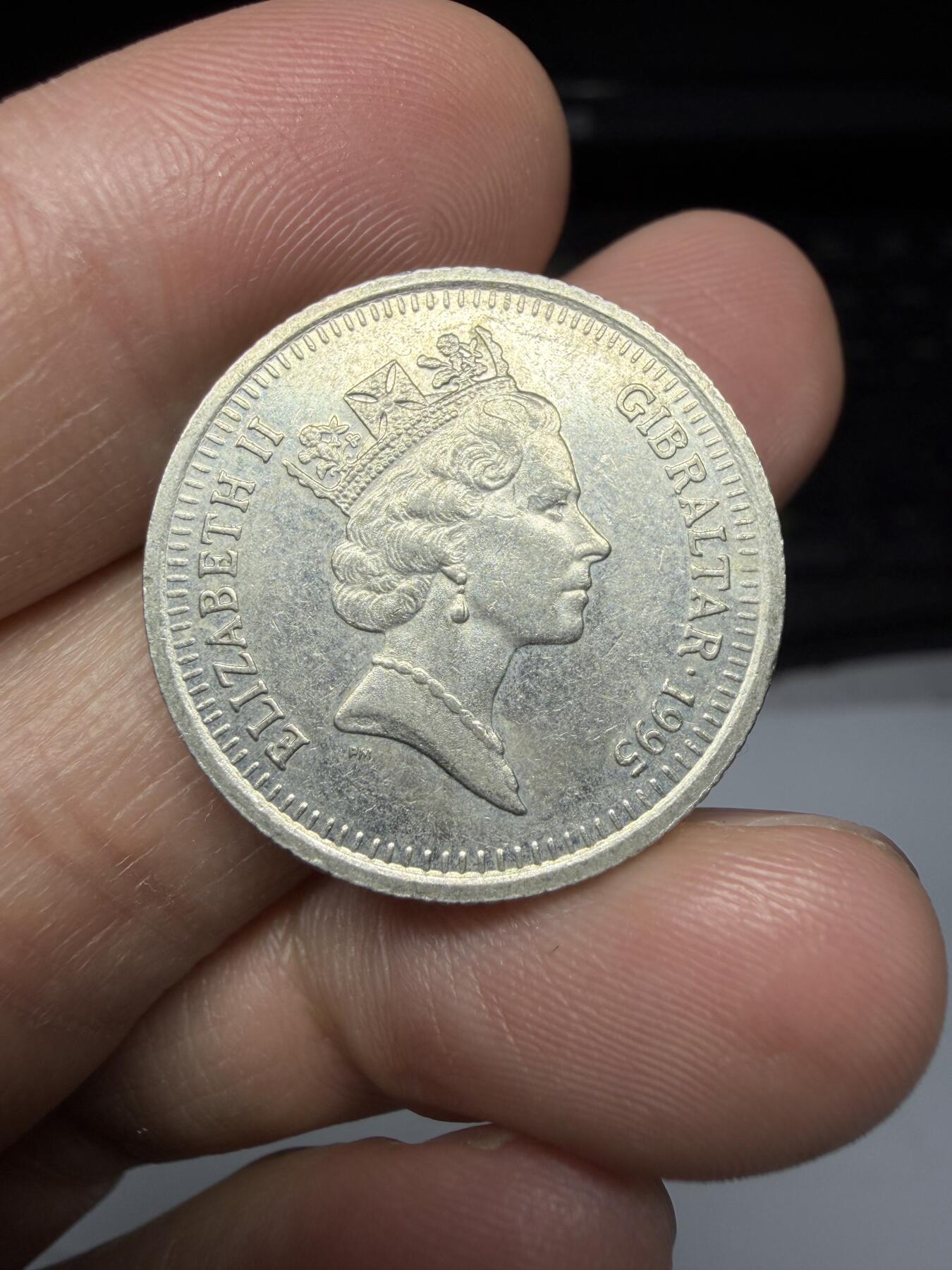 2025年集古藏今外币拍卖第二期-第8场—（总第308拍），可以寄存60天，满160元包邮。 1995年直布罗陀10便士