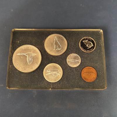 【全场包邮】纯粹捡漏拍505场 - 加拿大1967年联邦百年4银1镍1铜纪念套币密封装6枚全套