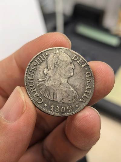 博洋堂世界钱币拍卖第162期（全场包邮） - 西属墨西哥1802年MO FT卡洛斯四世双柱银币2R