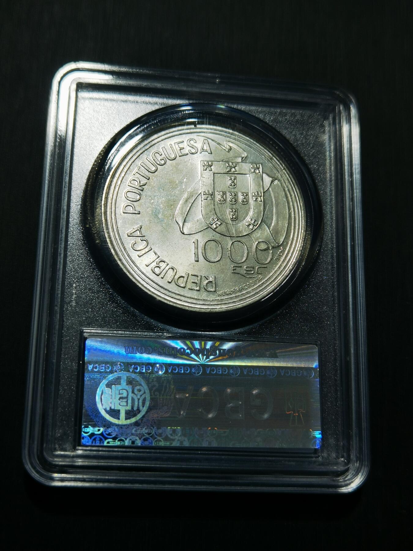 天下钱庄专场欢迎参拍 葡萄牙1000埃斯库多银币