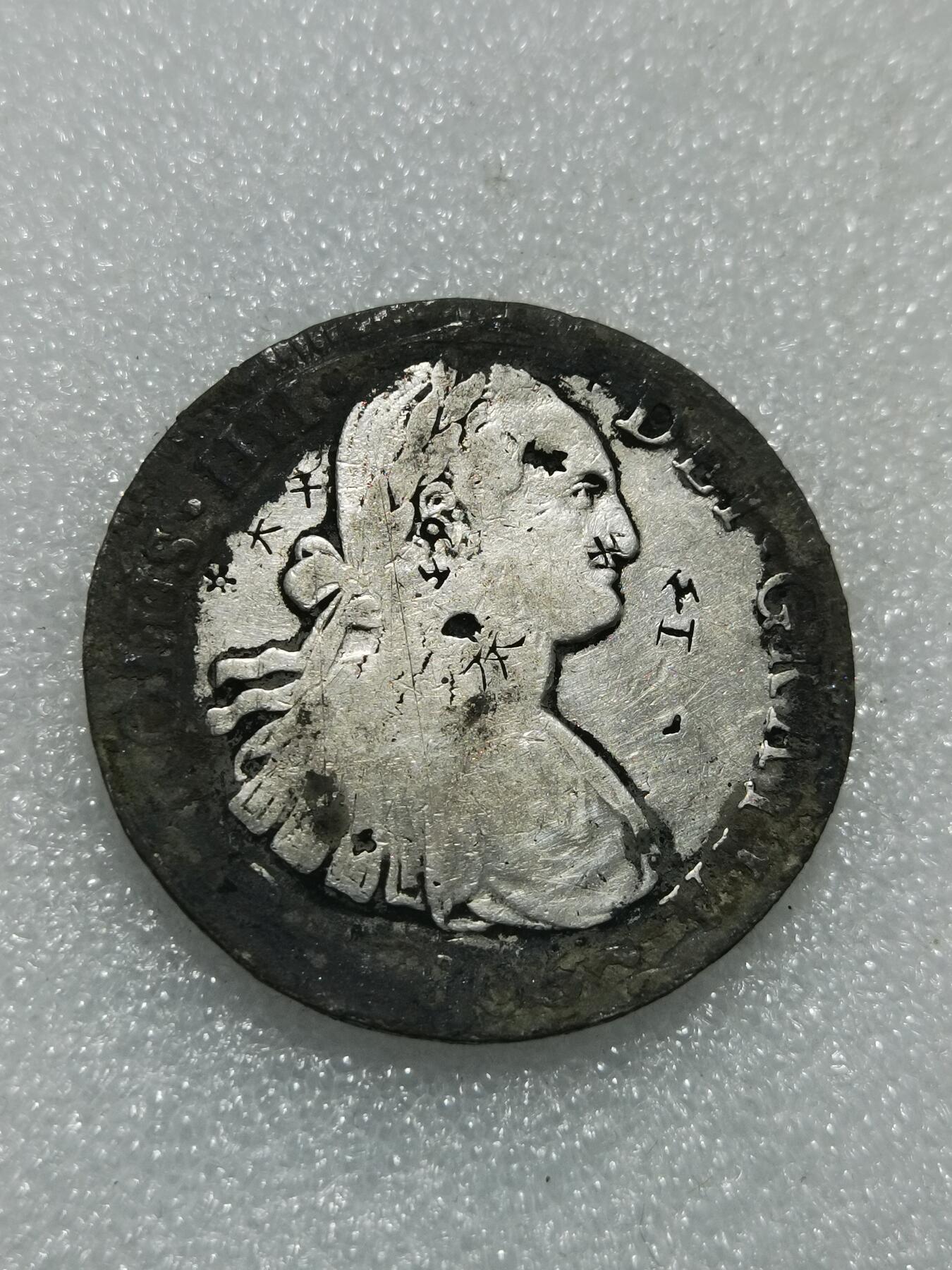 天下钱庄专场欢迎参拍 西属墨西哥卡四老双柱银币