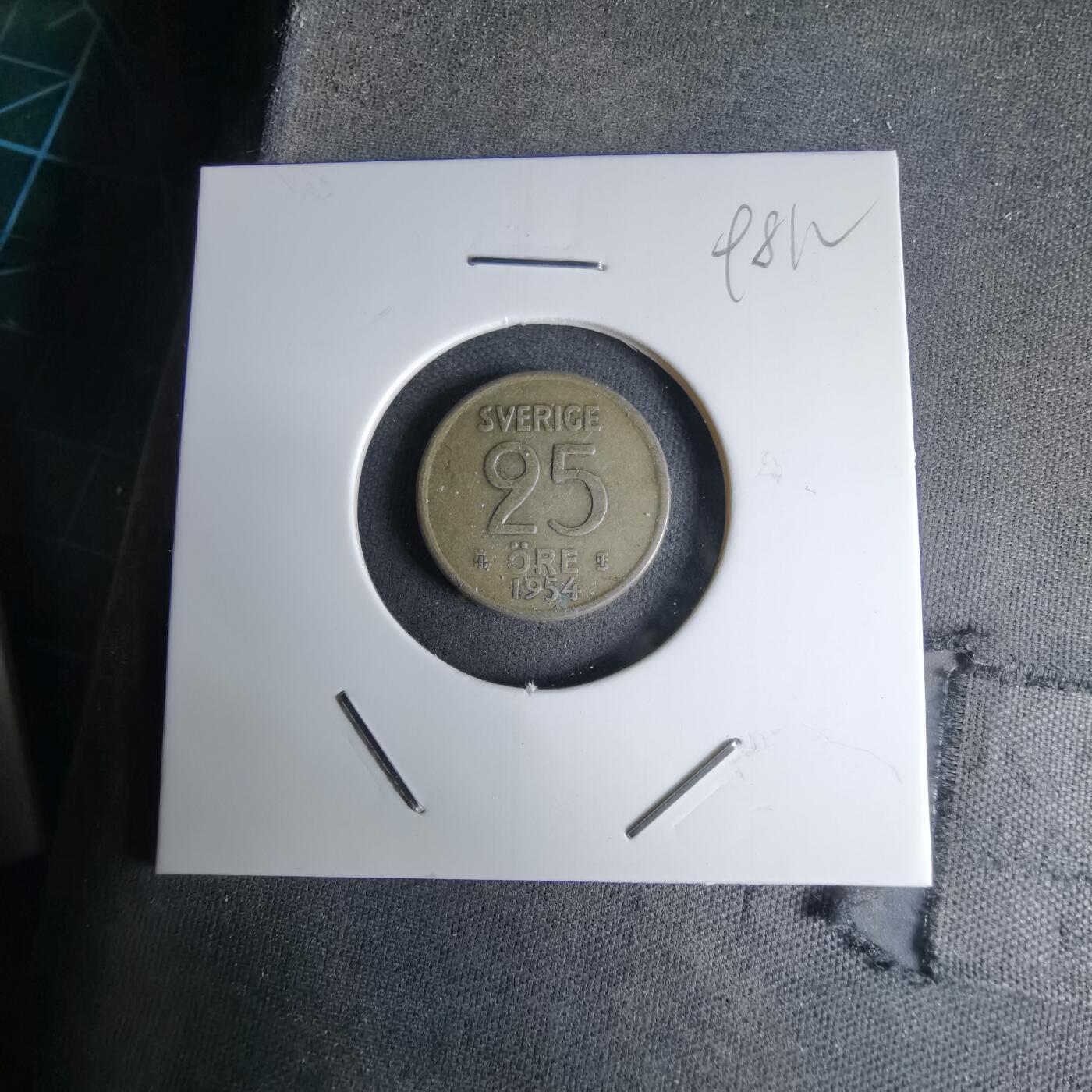 沼泽如烟--第998场 瑞典1954年25欧尔银币