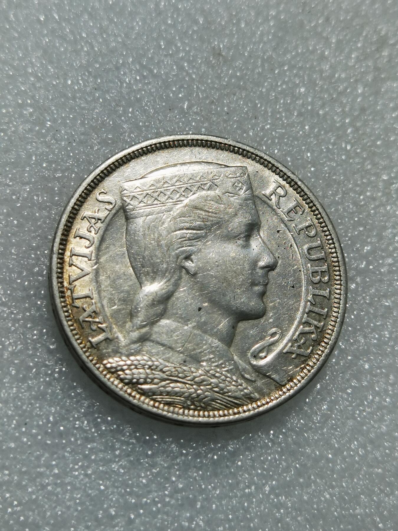 天下钱庄专场欢迎参拍 拉脱维亚5拉特银币