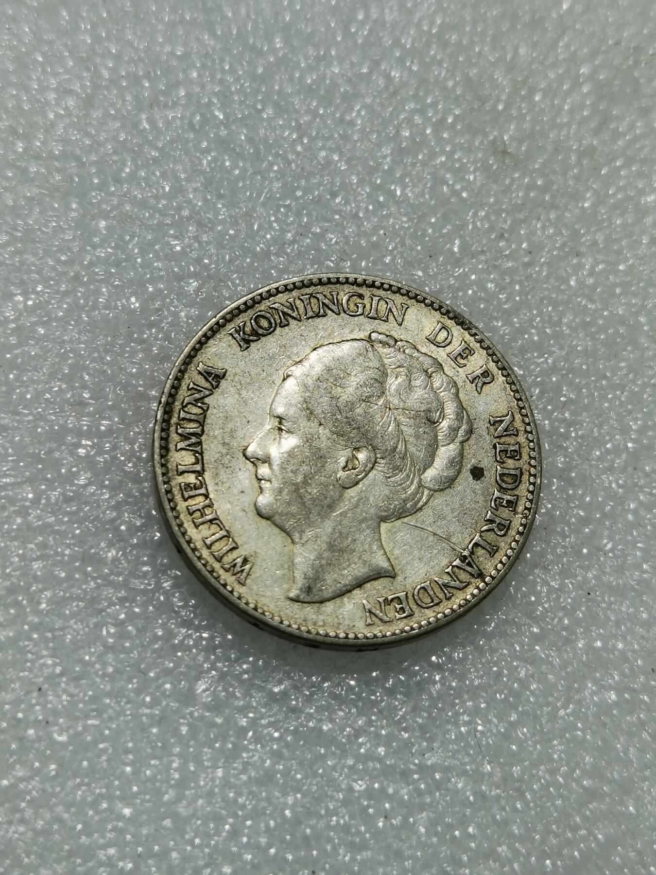 天下钱庄专场欢迎参拍 荷兰威廉敏娜女王1盾银币