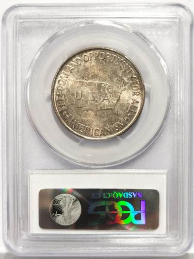博洋堂世界钱币拍卖第162期（全场包邮） PCGS MS64 美国1952年华盛顿卡佛50美分纪念银币