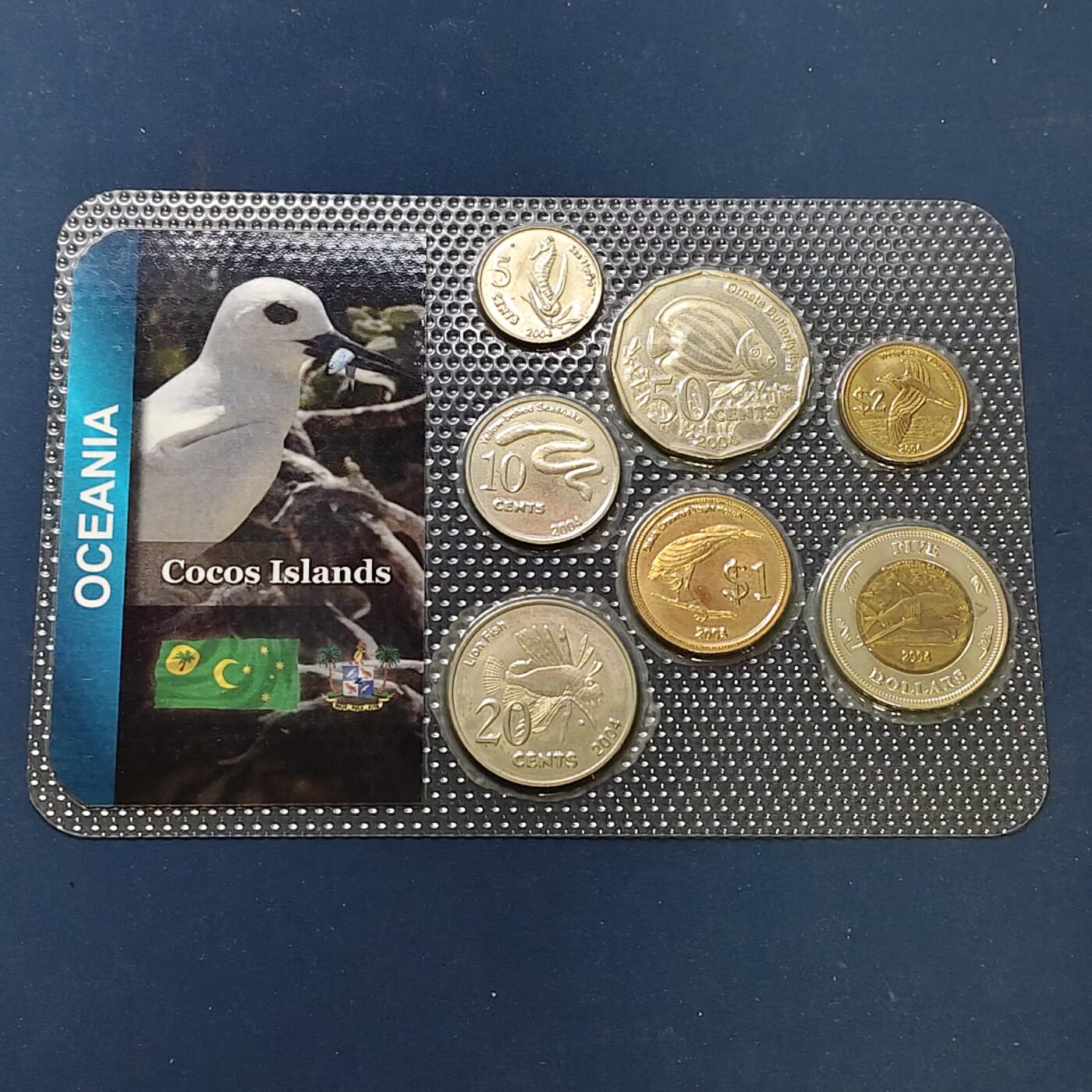 【全场包邮】纯粹捡漏拍504场-更新中 【商业币】科科斯群岛封装7枚套币