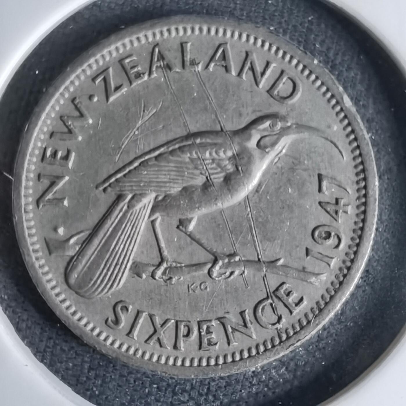 沼泽如烟--第998场 新西兰1947年6便士