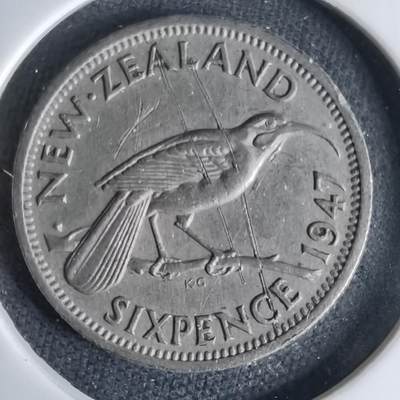 沼泽如烟--第998场 - 新西兰1947年6便士