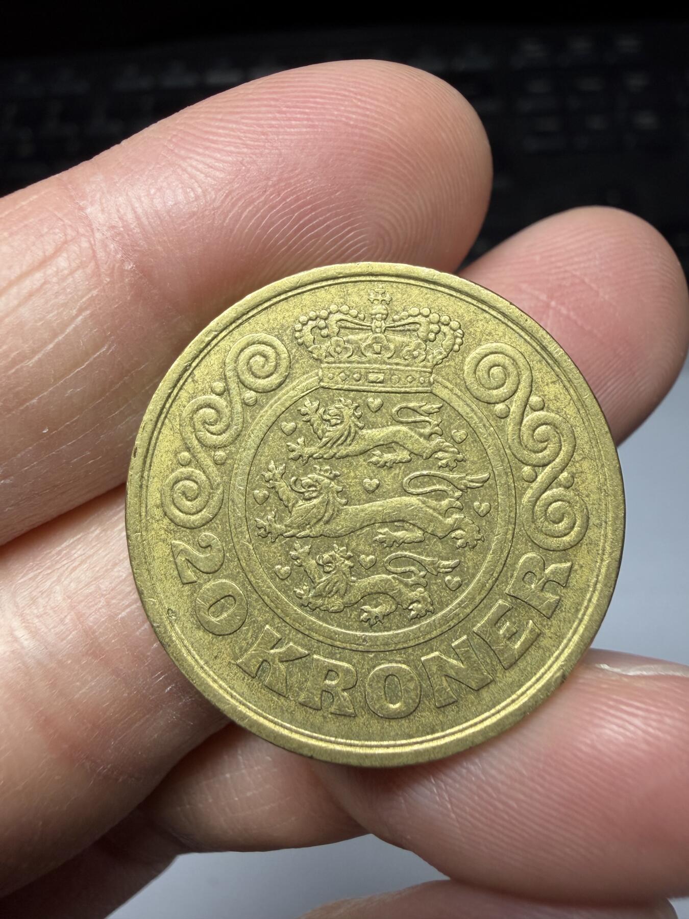 2025年集古藏今外币拍卖第二期-第8场—（总第308拍），可以寄存60天，满160元包邮。 1990年丹麦20克朗