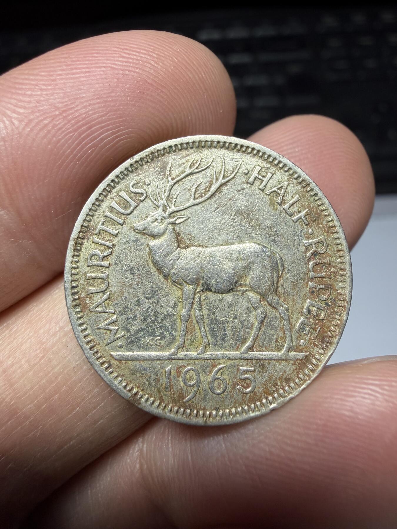 2025年集古藏今外币拍卖第二期-第8场—（总第308拍），可以寄存60天，满160元包邮。 196毛里求斯半卢比