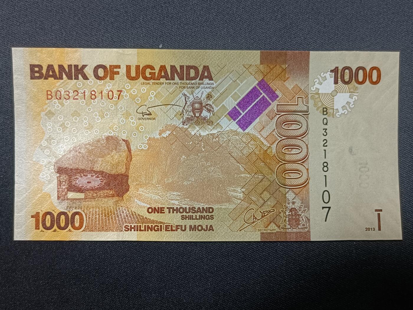 【游宝拍卖】丙午蛇马年第4期 乌干达-1000先令【2013年 全新UNC】