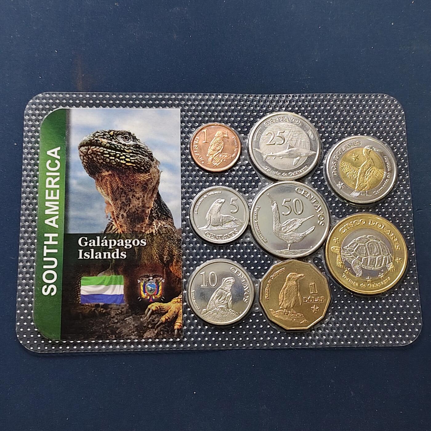 【全场包邮】纯粹捡漏拍504场-更新中 【商业币】加拉帕戈斯群岛封装8枚套币