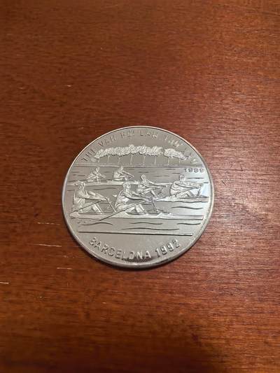 长老汇马年精选第一场拍卖 - 1989越南巴塞罗那奥运会双人划艇100盾精制银币，16克999银，万枚