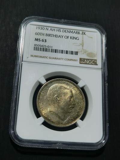 天下钱庄专场欢迎参拍 - NGC MS63 丹麦2克朗银币