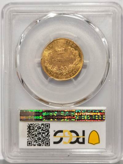 博洋堂世界钱币拍卖第162期（全场包邮） PCGS  AU55 英属澳大利亚1870年维多利亚早期头像1索维林金币，少见