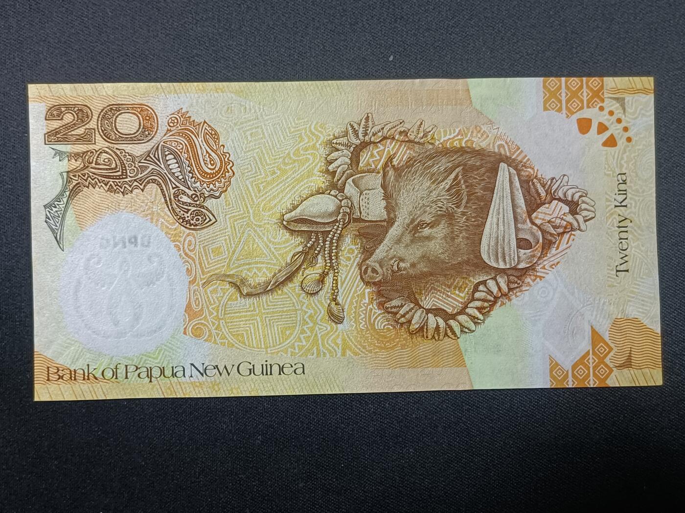 【游宝拍卖】丙午蛇马年第4期 巴新-20基纳【2008年 巴新央行成立35周年 全新UNC】