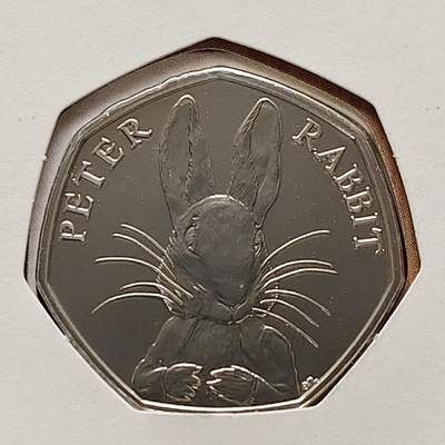 【全场包邮】纯粹捡漏拍513场 - 【邮币封】英国2016年50便士儿童文学作家碧翠丝·波特（彼得兔作者）诞生150周年纪念币邮币封