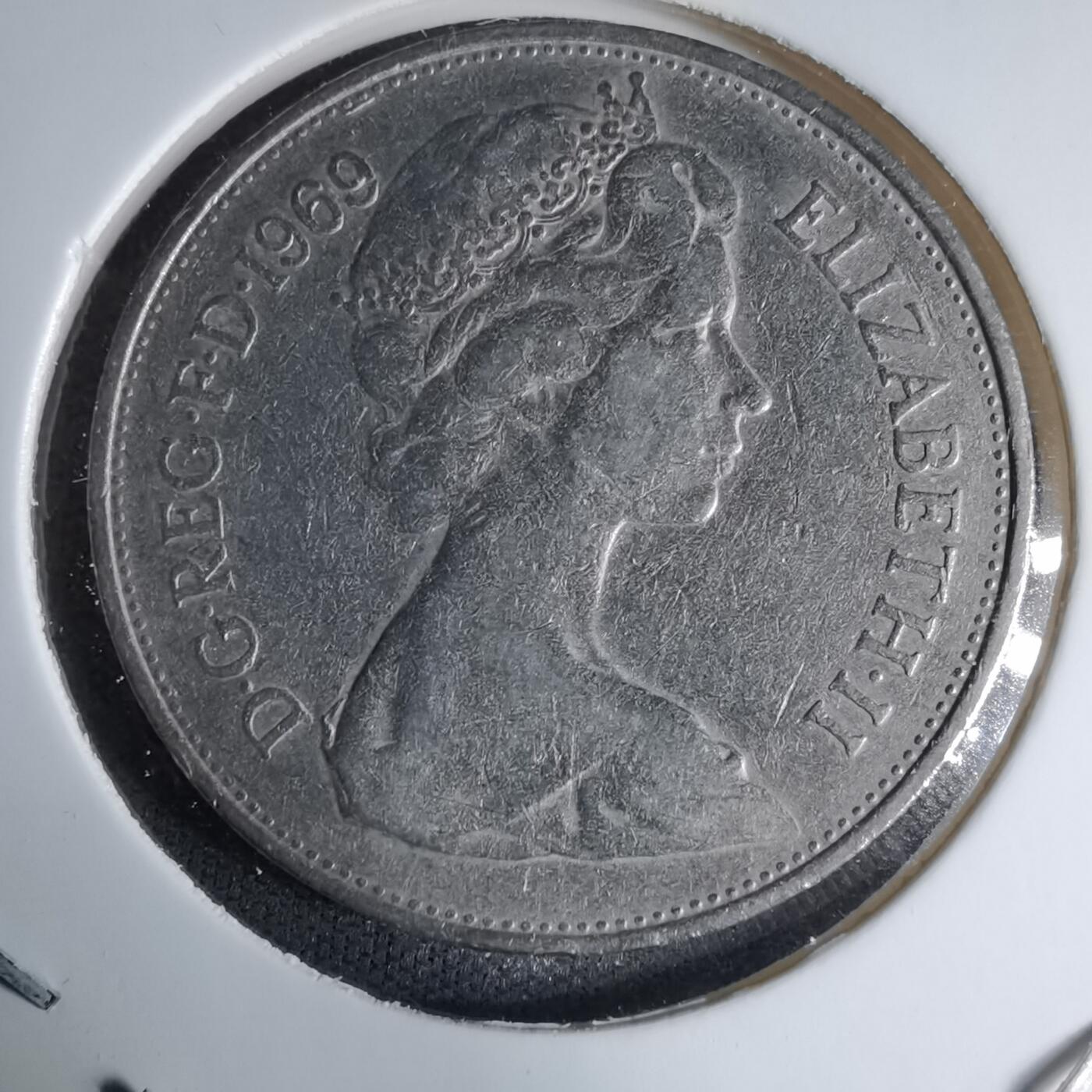 沼泽如烟--第997场 英国1969年10便士