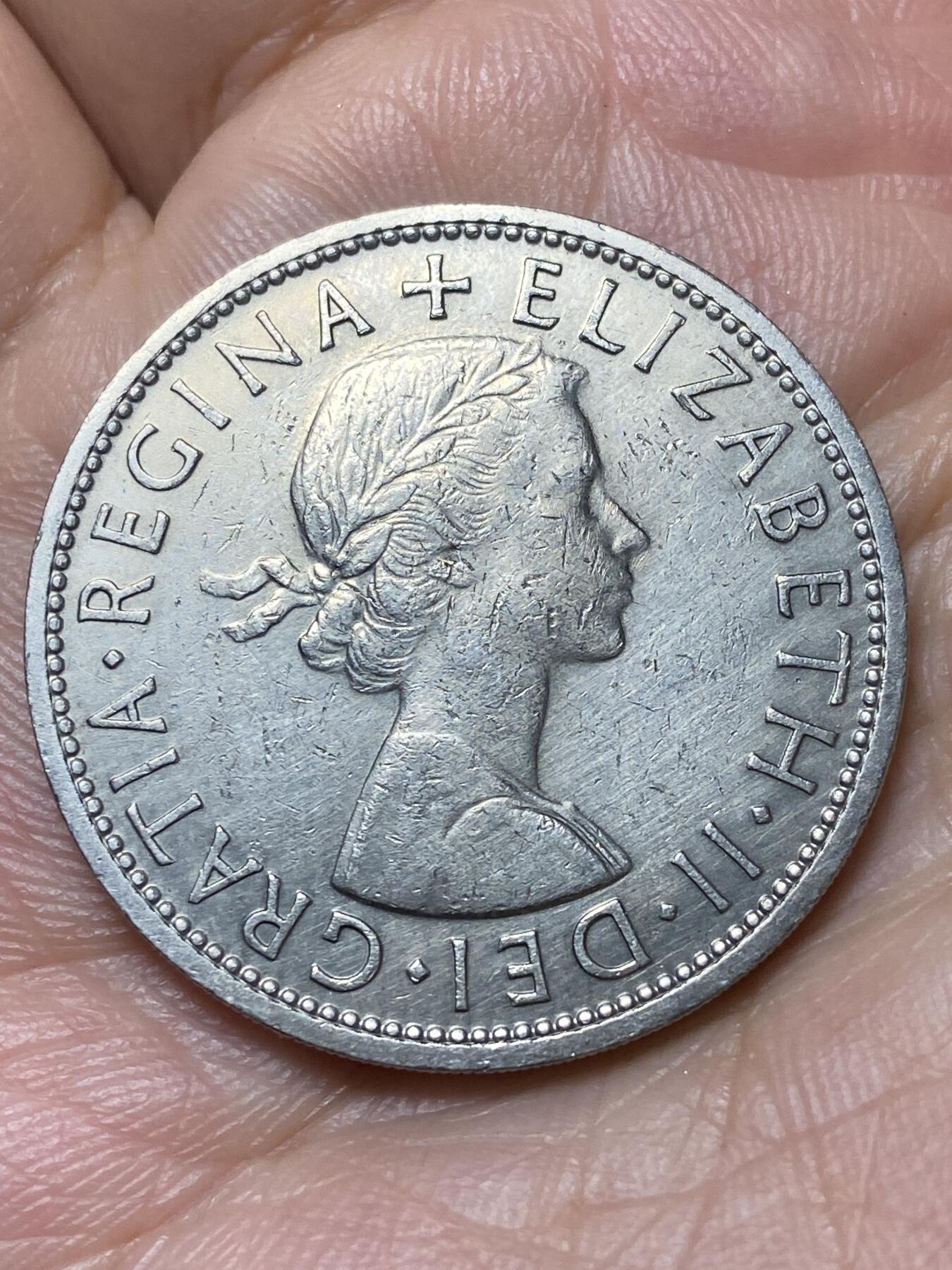 2026年第二十九场(总第一百九十八场）英国一线回流散币新年初九特拍场第一场(免佣金) 少见年份–英国🇬🇧1959年半克朗(伊丽莎白二世青年桂冠第二版)