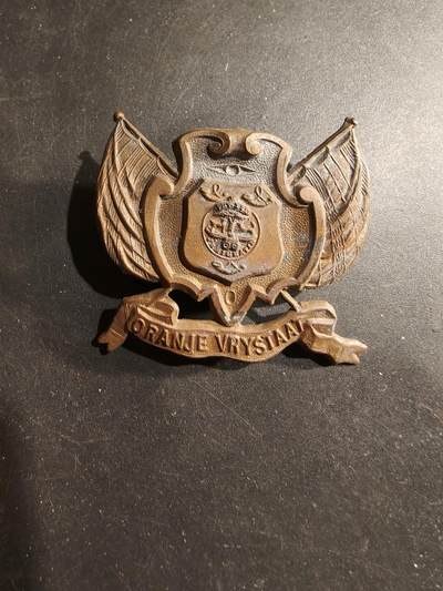 老王徽章第183期 - 奥伦治自由邦炮兵帽徽     布尔战争时期