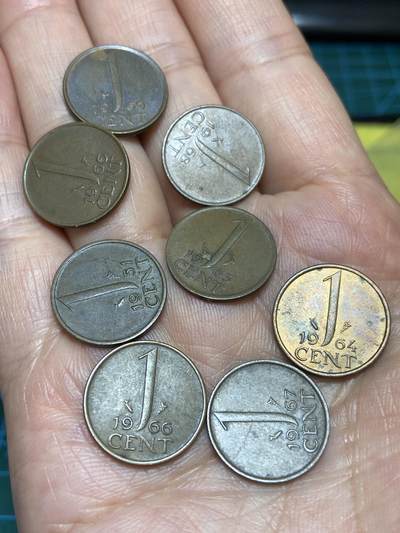 2026年第二十八场(总第一百九十七场）新春初七特拍场(佣金3%最低1元) - 荷兰🇳🇱1分8枚：1951年63年64年68年66年69年67年(朱丽安娜女王时期，Cock鸡标和Fish鱼标)