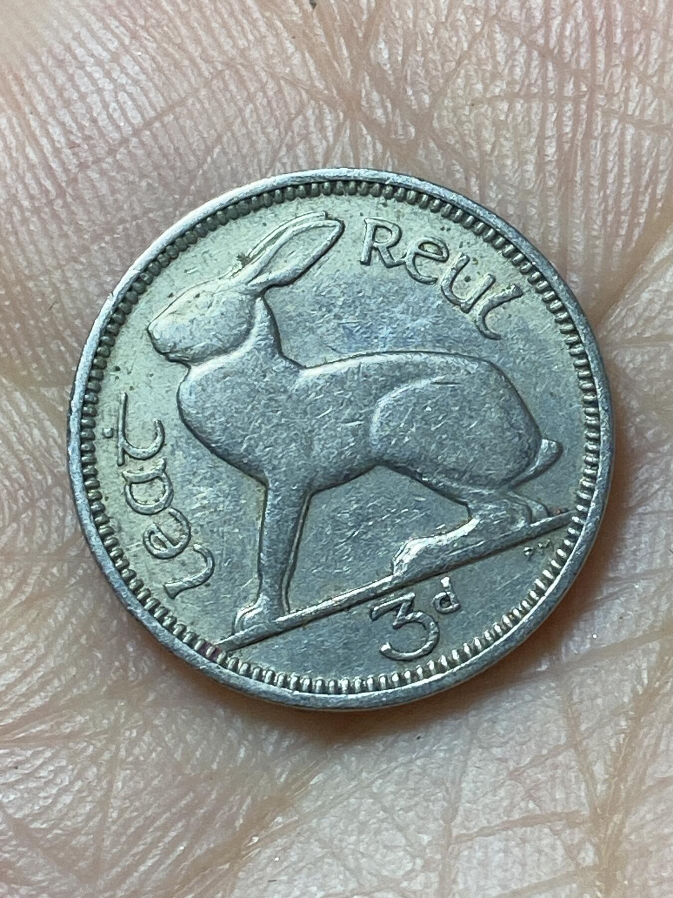 2026年第二十九场(总第一百九十八场）英国一线回流散币新年初九特拍场第一场(免佣金) 爱尔兰🇮🇪1953年3便士(共和国时期第一套第二版)