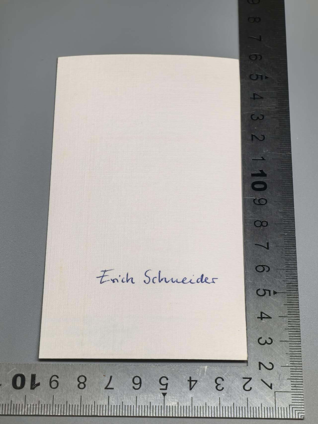 小驴勋章奖章收藏2月22日周日晚六点拍卖（珍爱和平，收藏战争，铭记历史，勿忘国耻，忠党爱国。有偿代拍，送拍规则在简介最后，参拍须阅读规则后再参拍，关系到运费包装发货时效真假辨别等关键信息，拍卖时不再发原图，看大图店主微信码在拍卖店铺介绍里） 历经3个装甲师的面包师骑铁Erich Schneider战后亲签