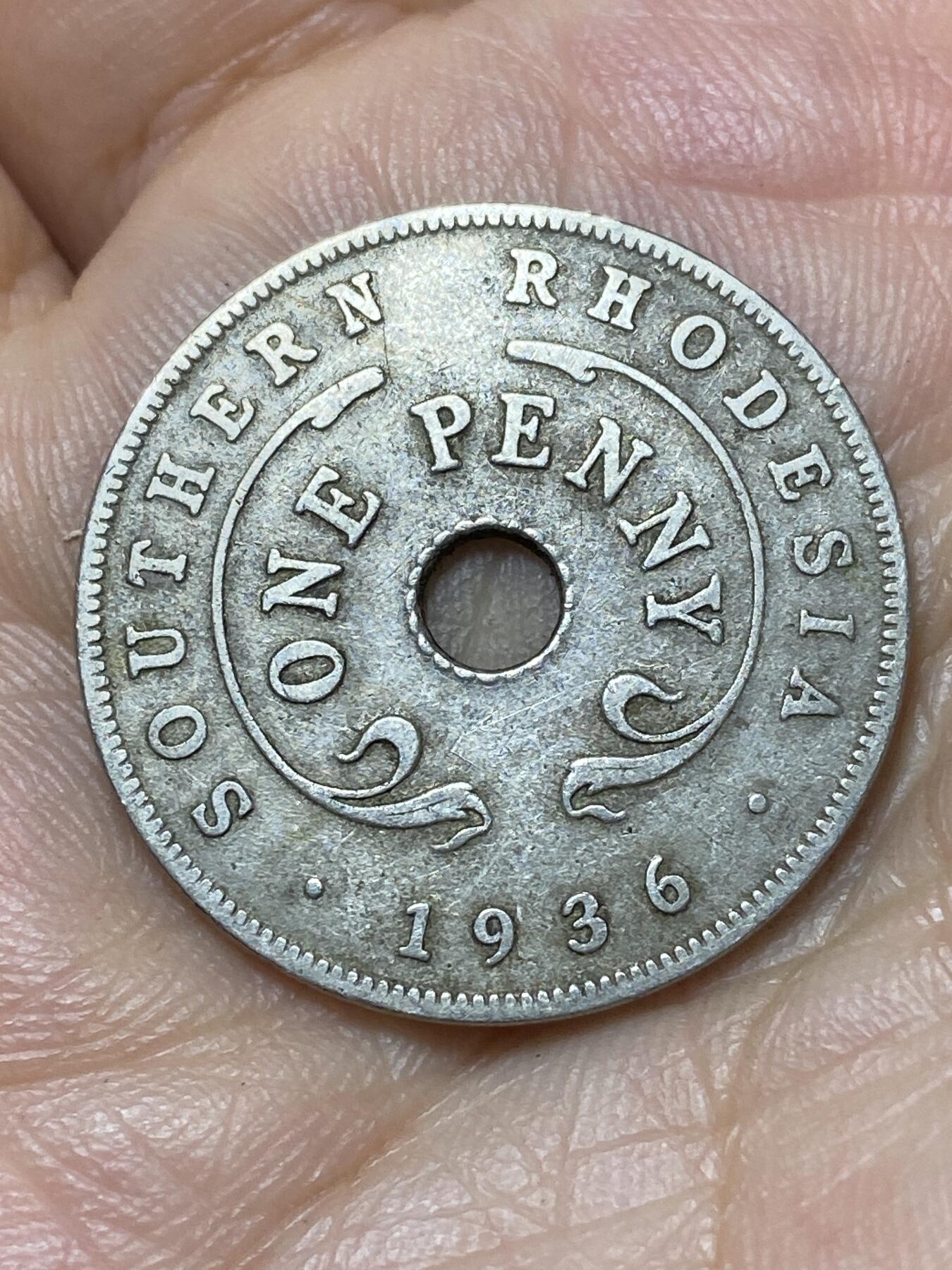 2026年第二十九场(总第一百九十八场）英国一线回流散币新年初九特拍场第一场(免佣金) 英属南罗德西亚1936年1便士(乔治五世逝世年，关门年仅发行3年)