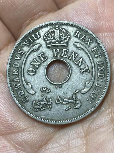 2026年第二十九场(总第一百九十八场）英国一线回流散币新年初九特拍场第一场(免佣金) - 英属西非1936年1便士(爱德华八世时期，KN标金斯诺顿厂)