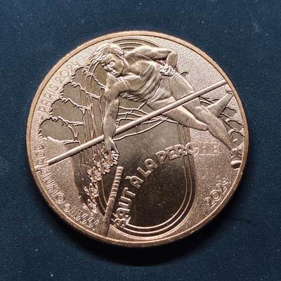 【全场包邮】纯粹捡漏拍504场 - 法国2024年1/4欧元巴黎奥运会撑杆跳纪念币