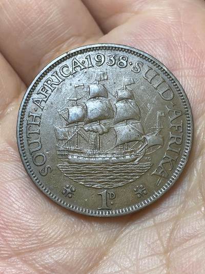 2026年第二十九场(总第一百九十八场）英国一线回流散币新年初九特拍场第一场(免佣金) - 英属南非1938年1便士(乔治六世第一版)