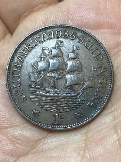 2026年第二十九场(总第一百九十八场）英国一线回流散币新年初九特拍场第一场(免佣金) - 英属南非1935年1便士(乔治五世第三版)