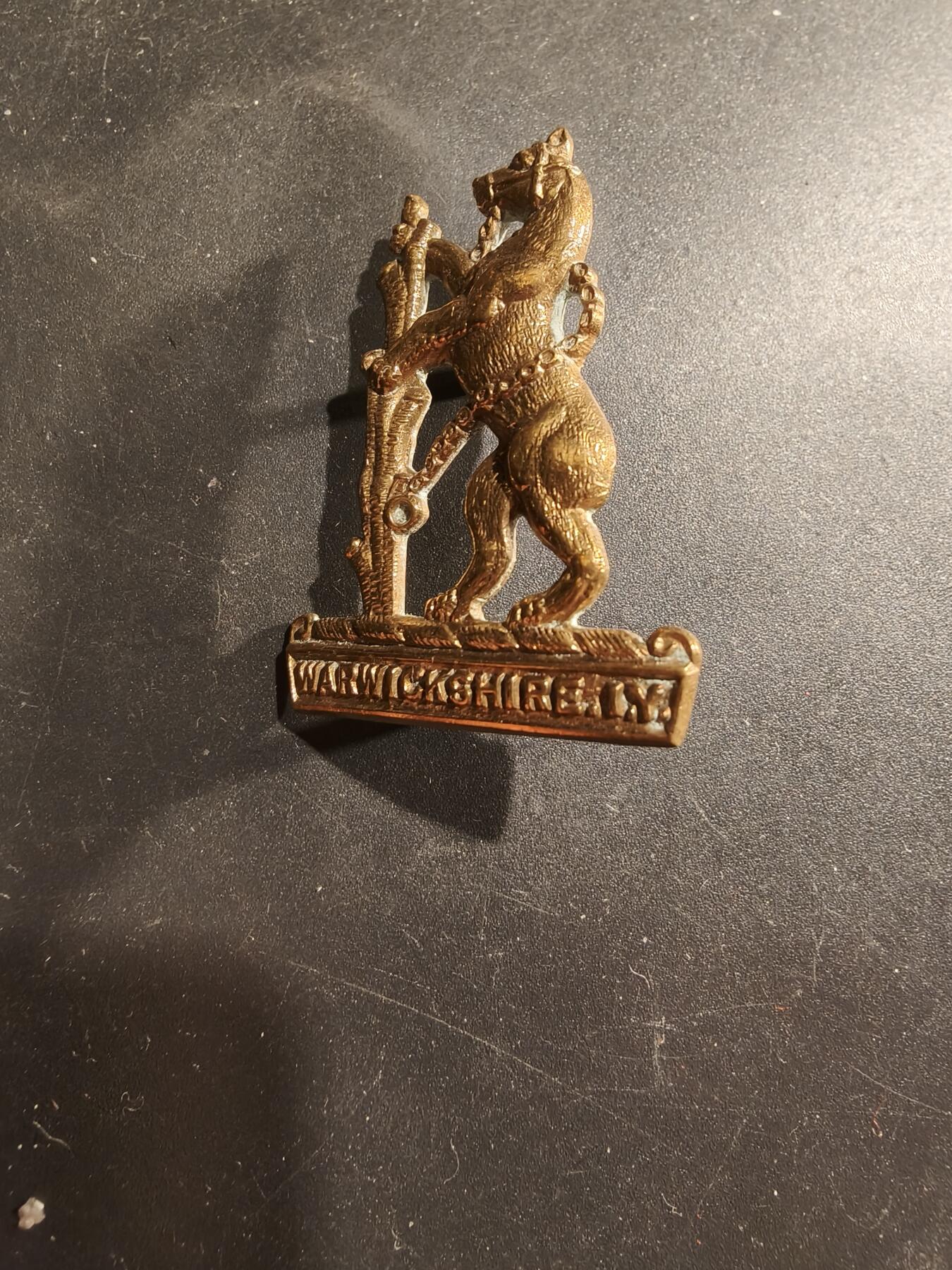 老王徽章第183期 英国沃威克郡义勇步兵团帽徽    一战时期