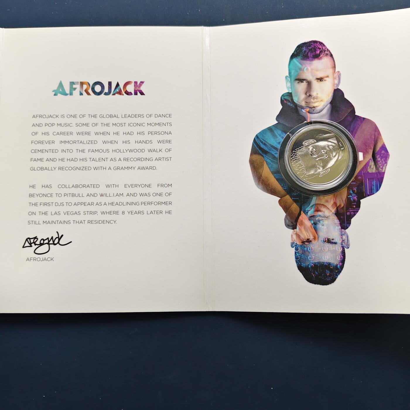 【全场包邮】纯粹捡漏拍504场-更新中 【纪念章】荷兰著名的DJ和音乐制作人Afrojack精制卡册纪念章-荷兰皇家造币厂官方发行