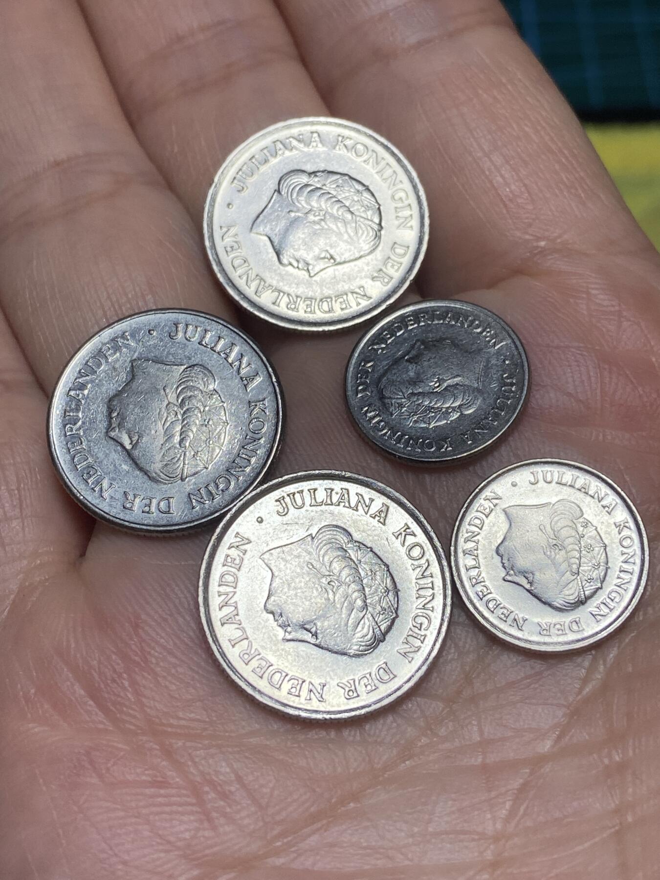 2026年第二十八场(总第一百九十七场）新春初七特拍场(佣金3%最低1元) 荷兰🇳🇱5枚：1977年80年25分，1976年78年10分(Cock鸡标和Cock Star鸡加星标)