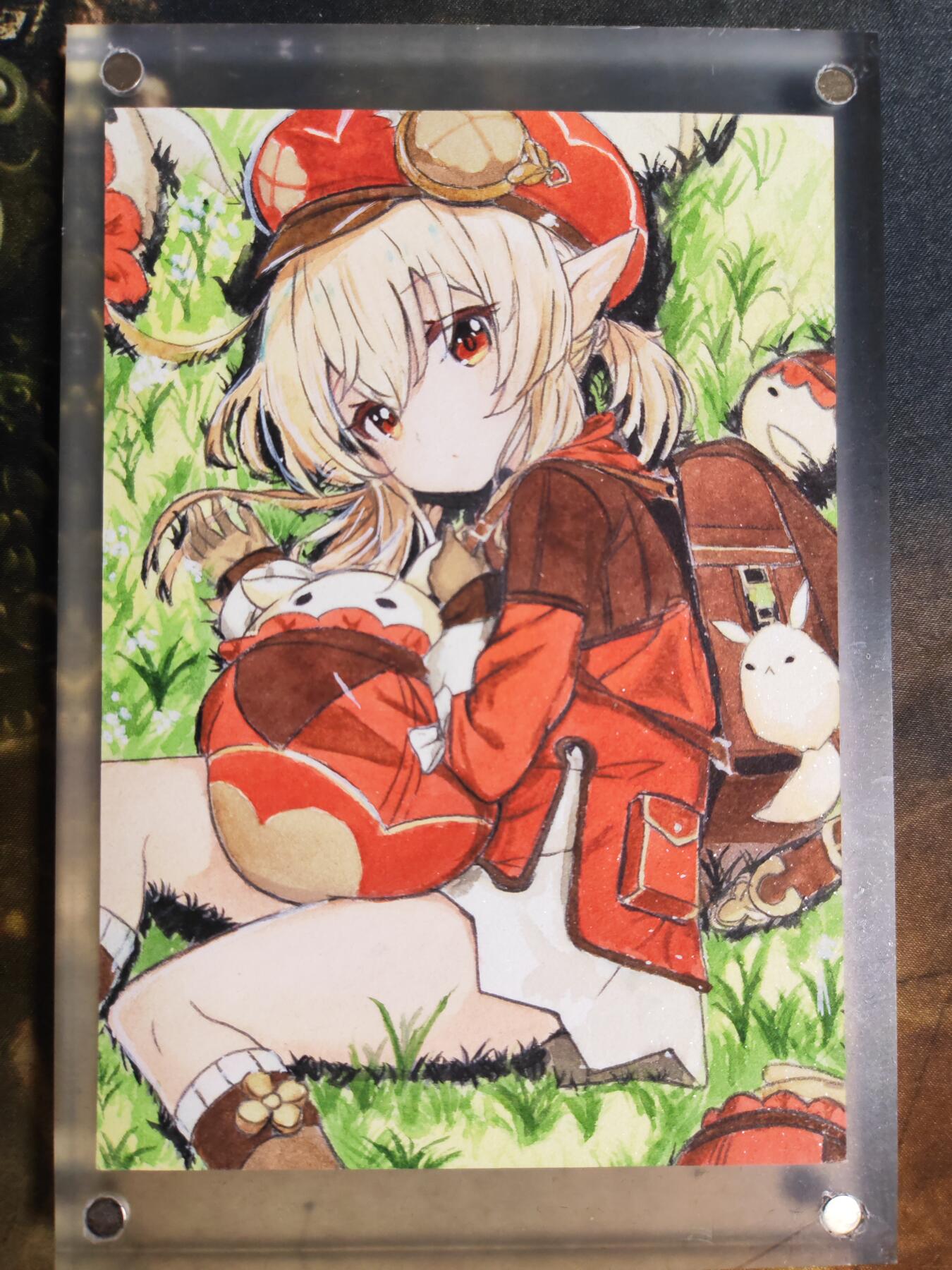 阳大大卡牌拍卖第101期（持续收拍品，周六晚上九点截拍，进群福利早知道） 【A6手绘卡】星空 清音 背包女孩 带卡砖，非常漂亮