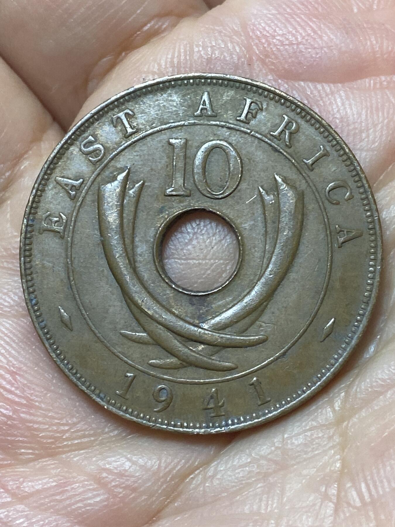 2026年第二十九场(总第一百九十八场）英国一线回流散币新年初九特拍场第一场(免佣金) 英属东非1941年10分(乔治六世第一版，I标孟买造)