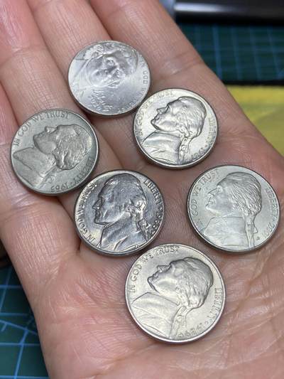 2026年第二十八场(总第一百九十七场）新春初七特拍场(佣金3%最低1元) - 美国🇺🇸5分6枚：1986年87年89年63年2001年2020年(P标费城造和无标版)