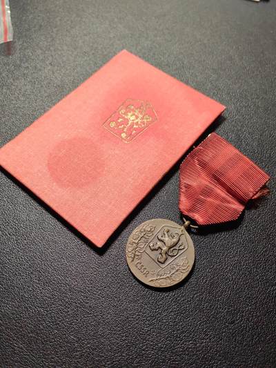 靖甫拍卖第五场 - 捷克斯洛伐克为祖国服务奖章带证