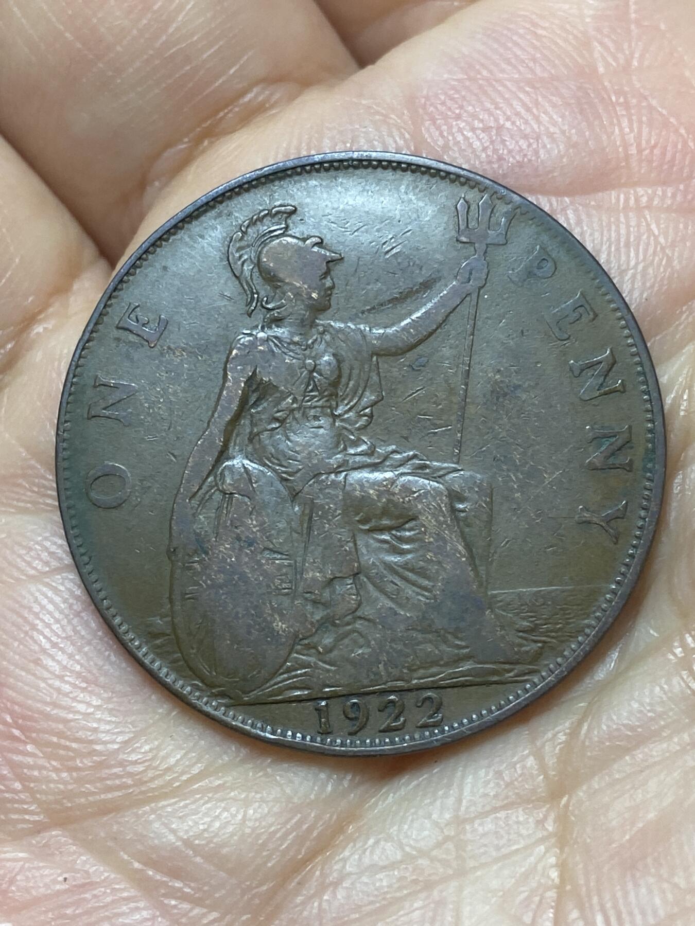 2026年第二十九场(总第一百九十八场）英国一线回流散币新年初九特拍场第一场(免佣金) 英国🇬🇧1922年1便士(乔治五世第一版)