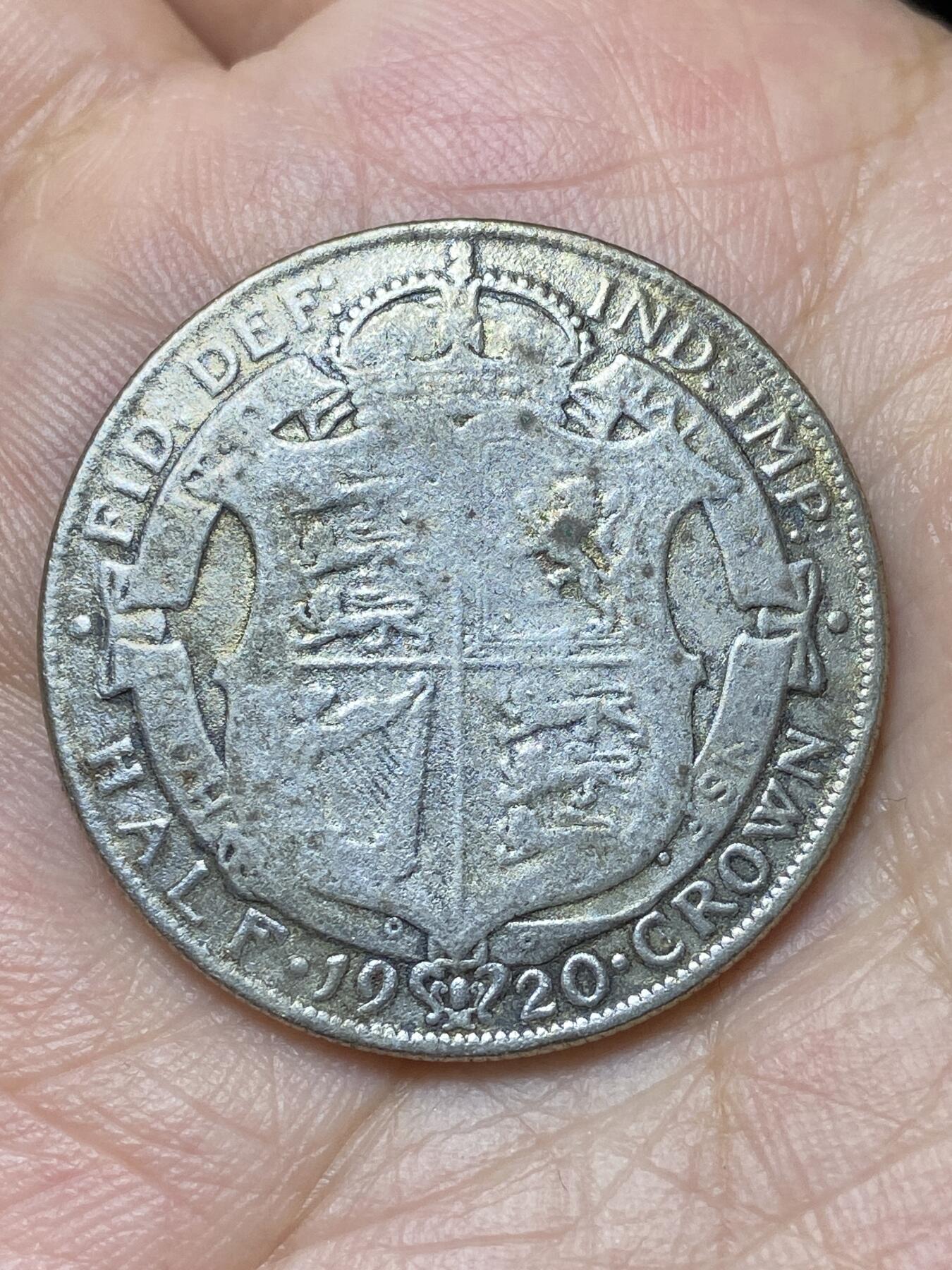 2026年第二十九场(总第一百九十八场）英国一线回流散币新年初九特拍场第一场(免佣金) 英国🇬🇧1920年半克朗银币(乔治五世第二版，首发年仅发行3年，500银)