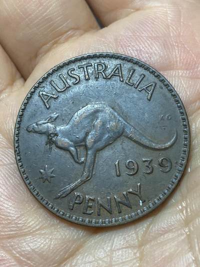 2026年第二十九场(总第一百九十八场）英国一线回流散币新年初九特拍场第一场(免佣金) - 澳大利亚🇦🇺1939年1便士(乔治六世第一版，m版墨尔本造)