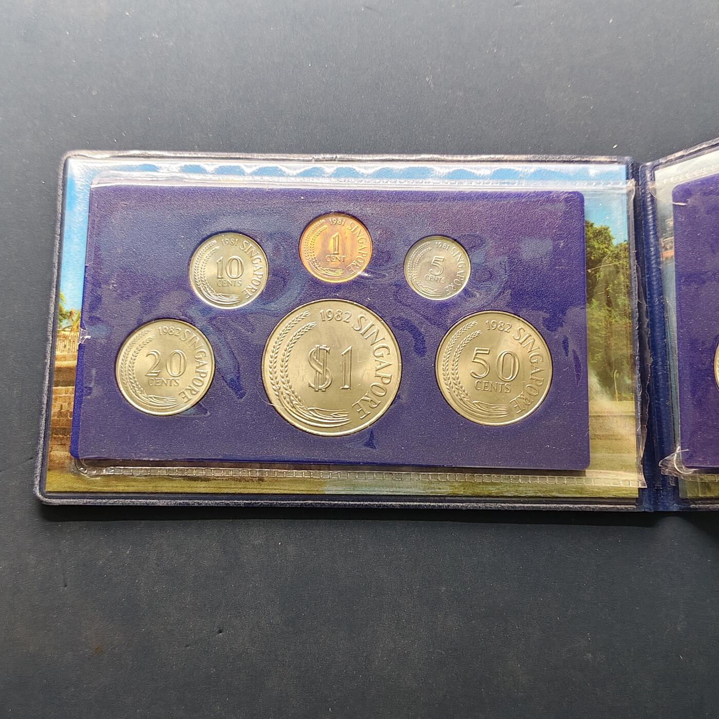 【全场包邮】纯粹捡漏拍504场-更新中 新加坡1981-1982年首版动物版6枚套币+马来西亚1981-1984年首版大楼版6枚套币-2套合装旅游纪念套装