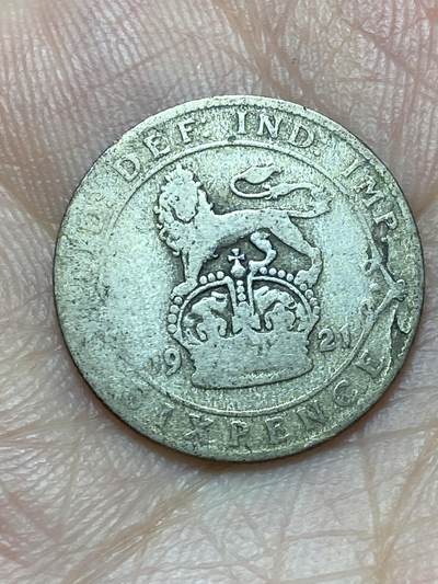 2026年第二十九场(总第一百九十八场）英国一线回流散币新年初九特拍场第一场(免佣金) - 英国🇬🇧1921年6便士银币(乔治五世第二版，500银)